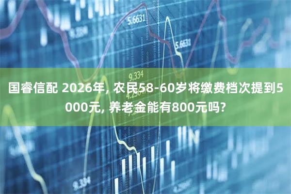 国睿信配 2026年, 农民58-60岁将缴费档次提到5000元, 养老金能有800元吗?